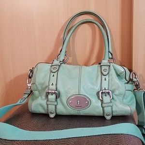 Fossil satchel leather purse